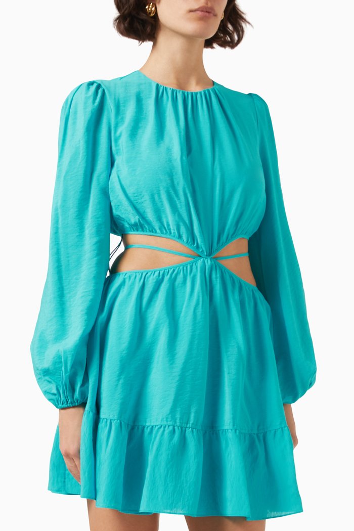 

Issy Mini Dress in Rayon Blend, Blue