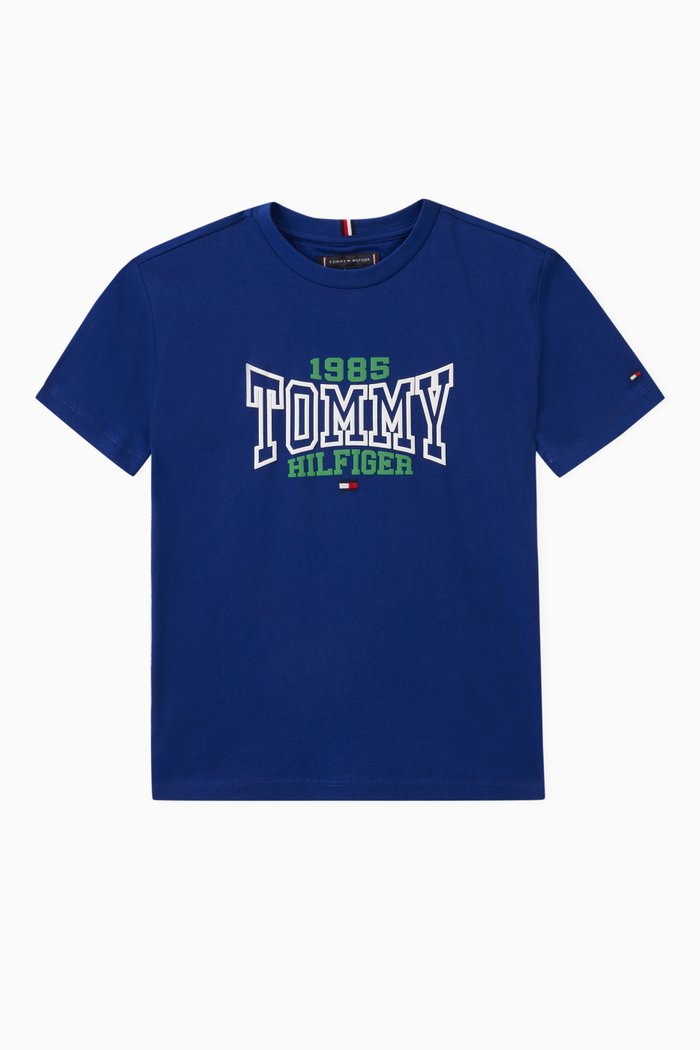 

Logo-print T-shirt in Cotton, Blue
