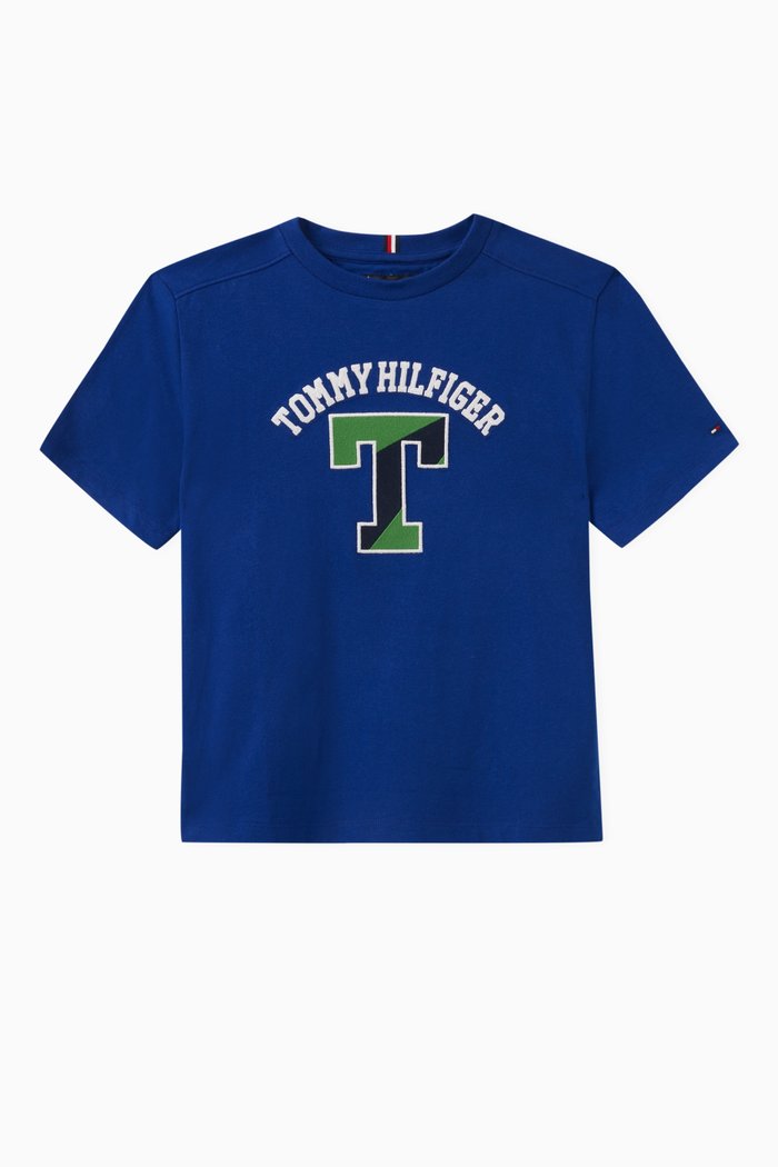 

Logo-print T-shirt in Cotton, Blue