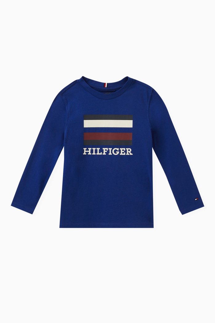 

Logo-print T-shirt in Cotton, Blue