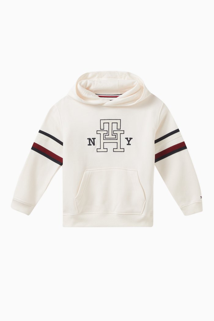 

Logo-embroidered Hoodie in Cotton, Neutral