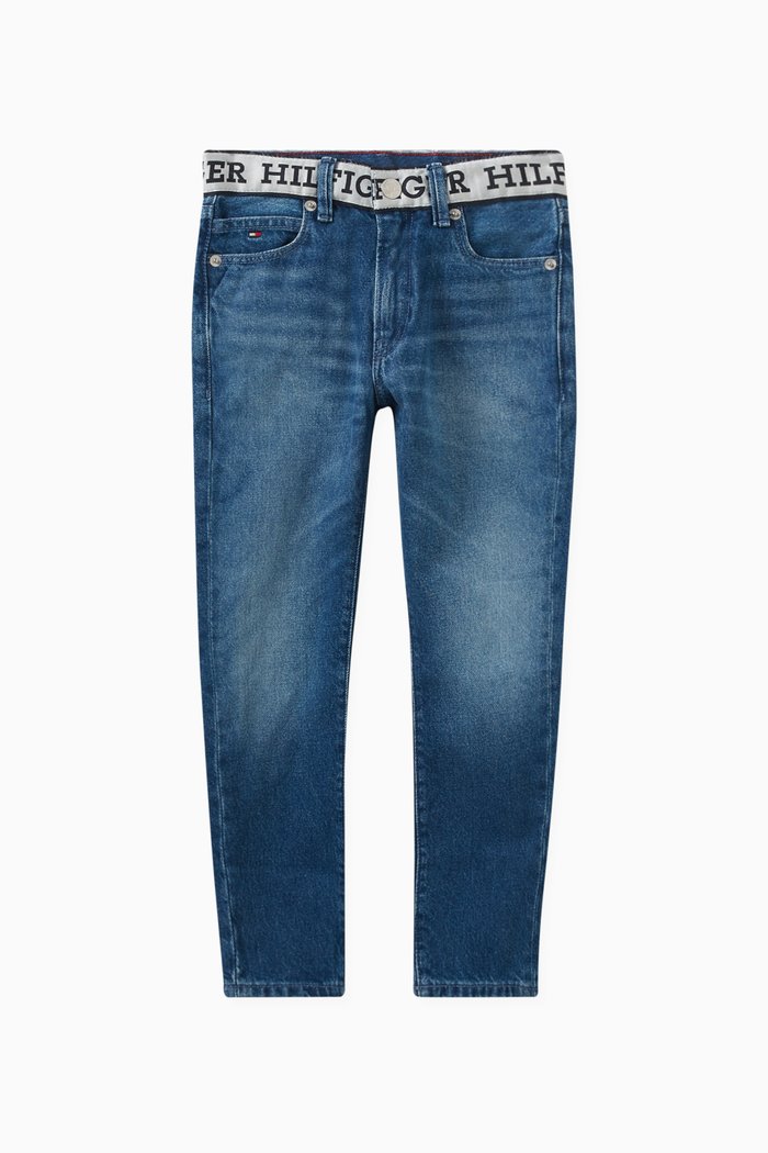 

Logo-detail Denim Jeans in Cotton, Blue