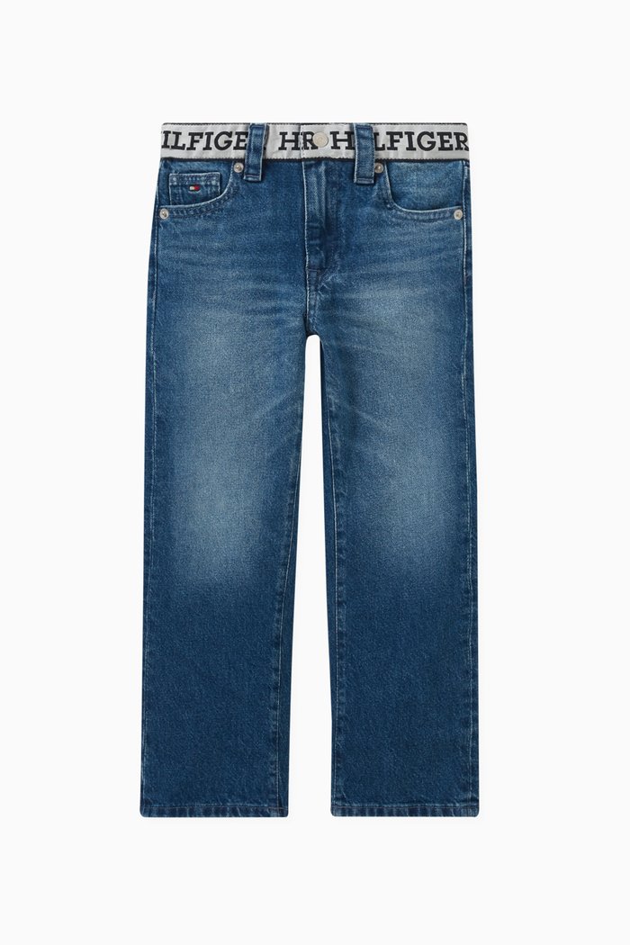 

Logo-detail Denim Jeans in Cotton, Blue