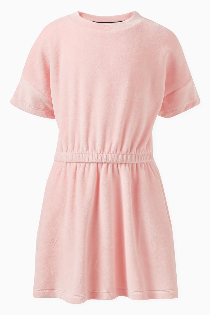 

Velours Dress in Cotton, Pink