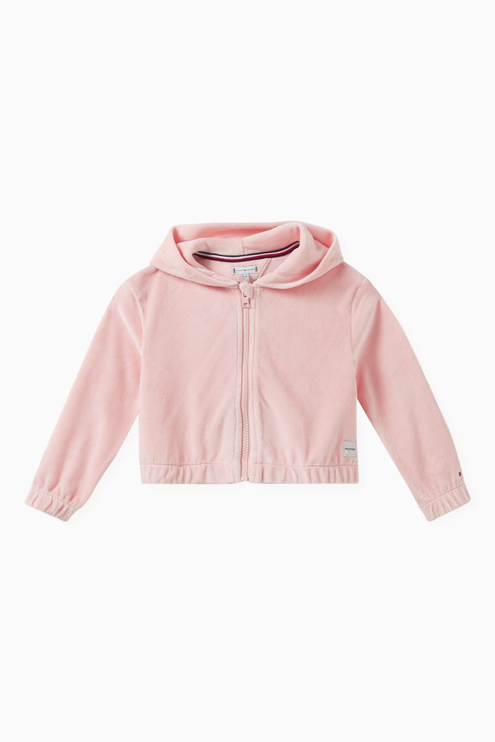 

Logo-detail Hoodie in Cotton, Pink
