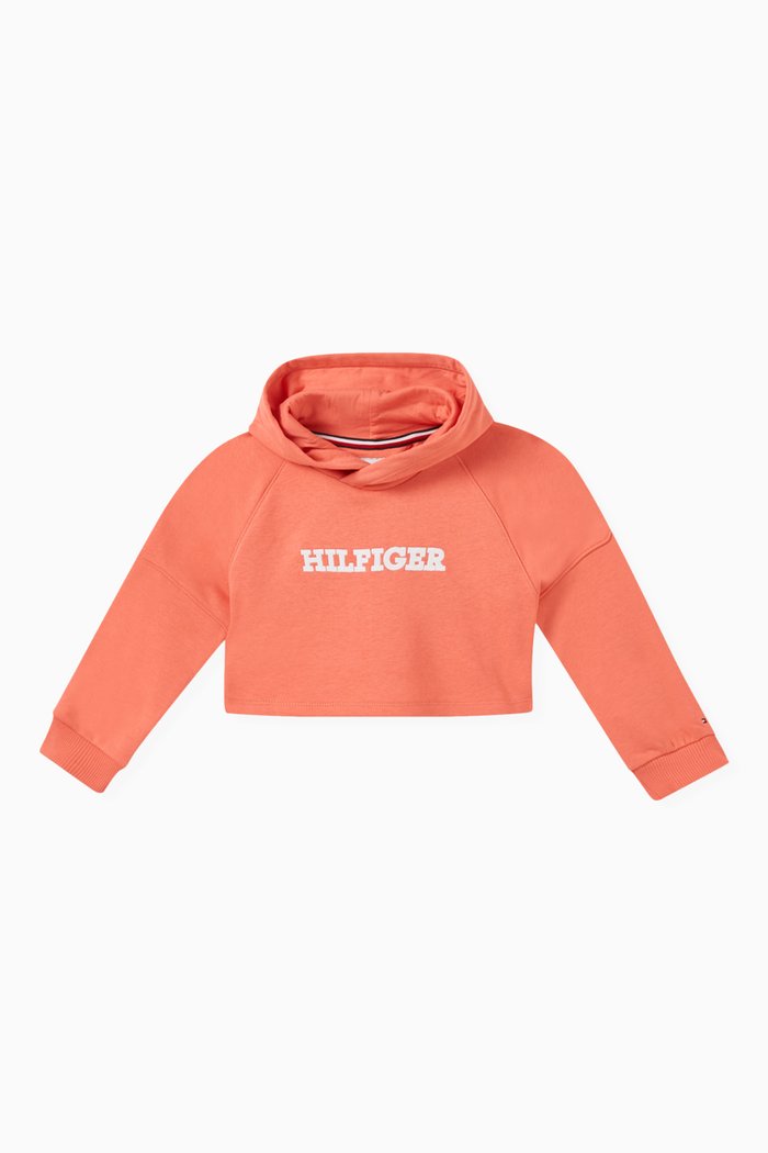 

Monotype Hoodie in Recycled Cotton Blend Terry, Orange