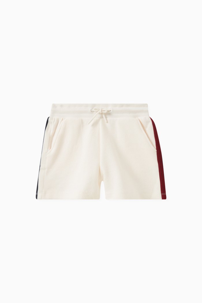 

Global Stripe Shorts in Waffle Cotton, Neutral