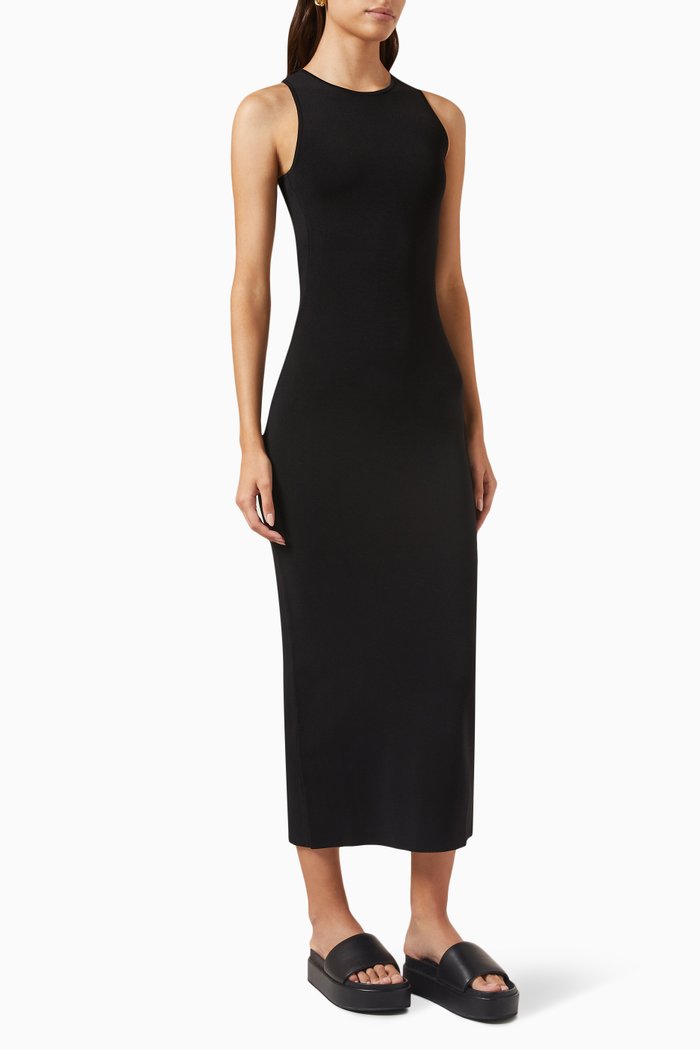

Open Back Dress in Viscose-knit, Black