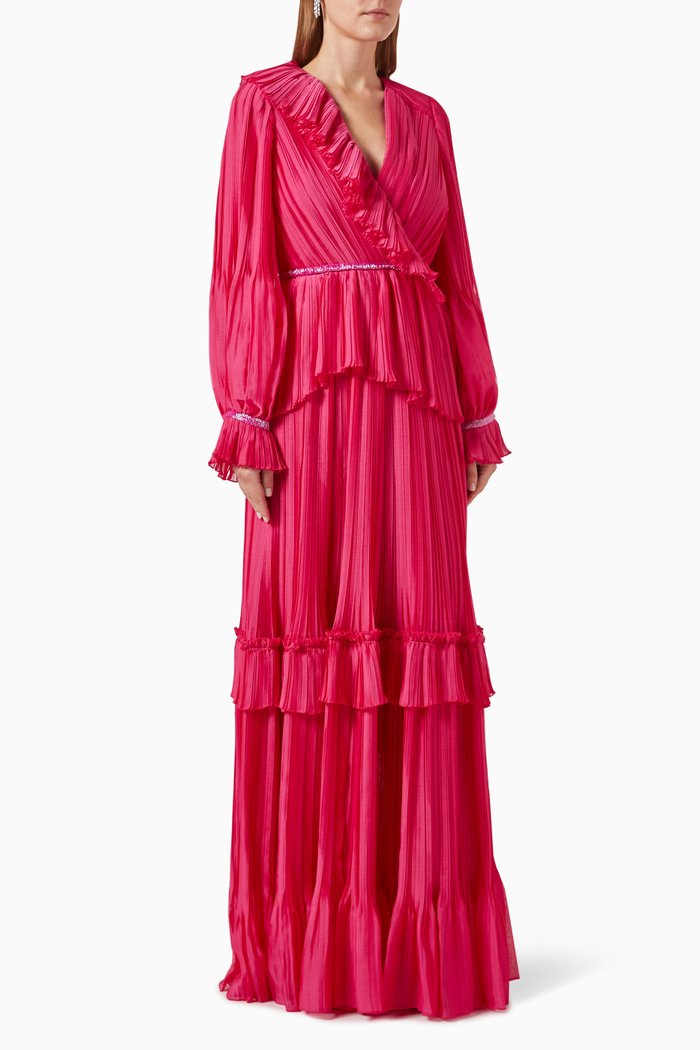 

Frill Tiered Dress, Pink