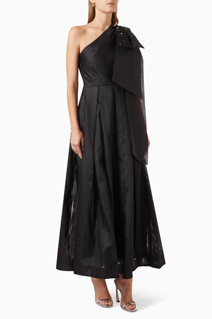 

Embellished-bow Dress, Black