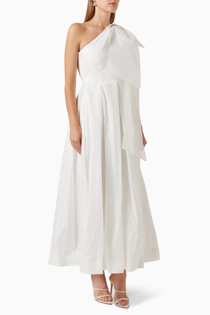 

Embellished-bow Dress, White