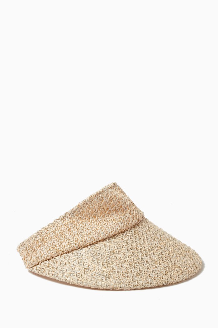 

Micky Visor Hat in Straw, Neutral