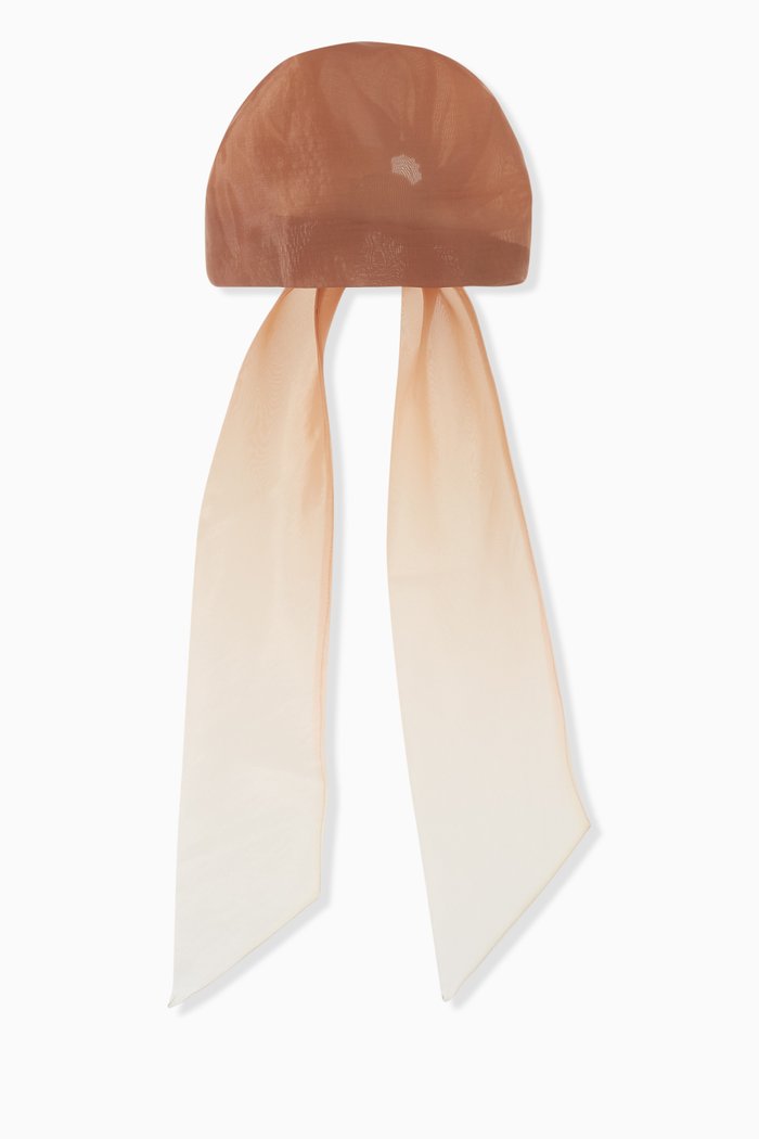 

Gigi Headscarf in Organza, Brown