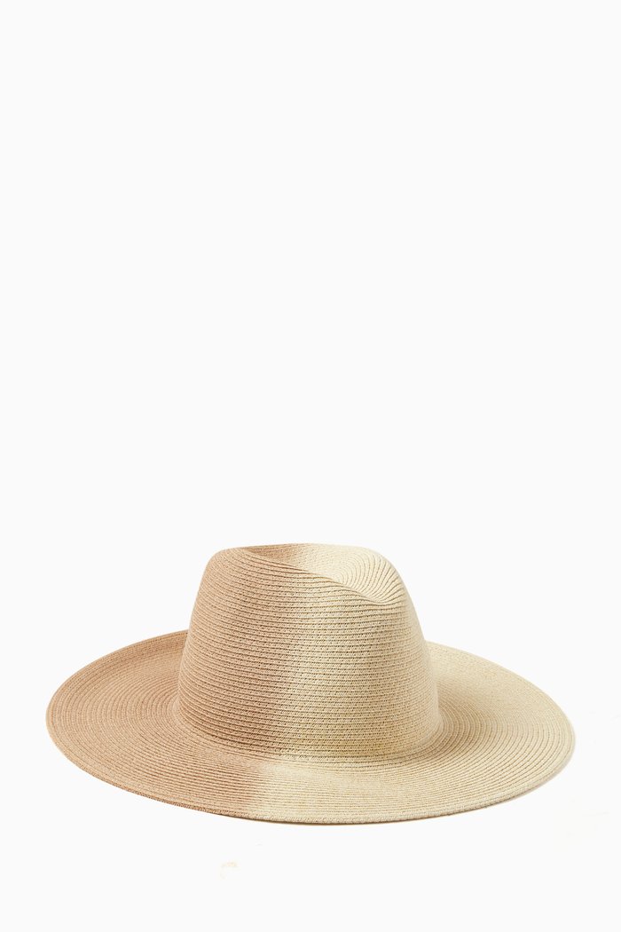 

Emmanuelle Fedora Hat in Straw, Neutral