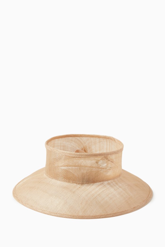 

Visor Bucket Hat in Sinamay, Neutral