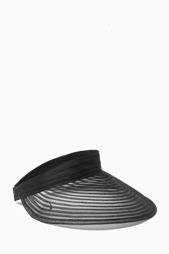Trixie Visor in Horsehair, Black