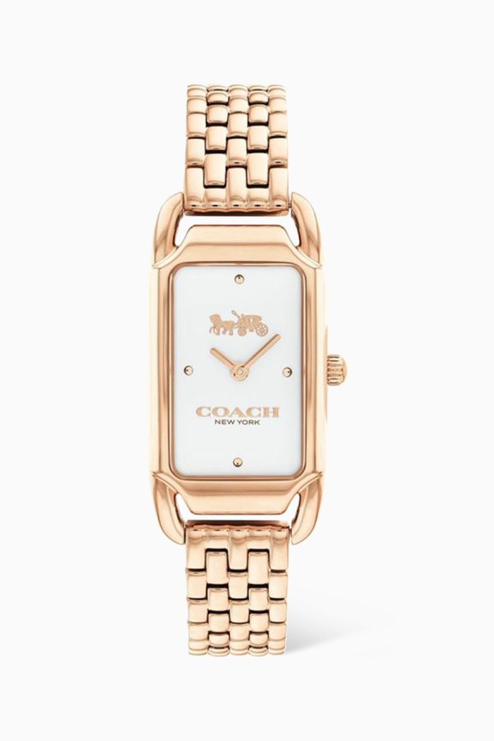 Cadie Stainless Steel Watch, 17.5mm, Rose gold