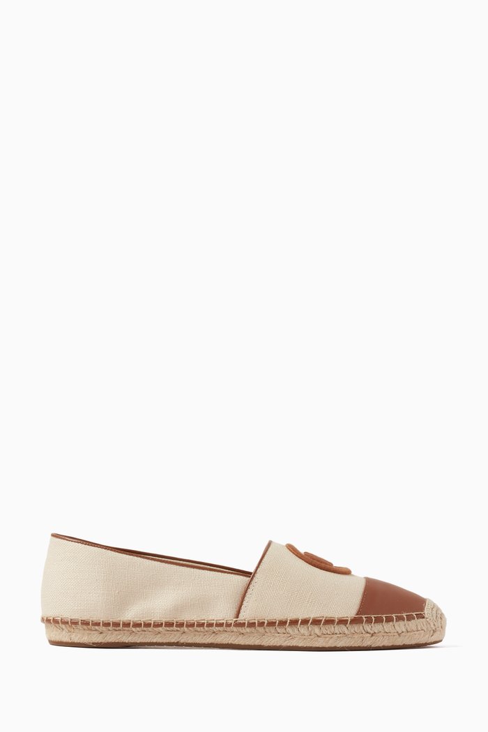 Kendrick Toe-cap Espadrilles in Linen, Brown
