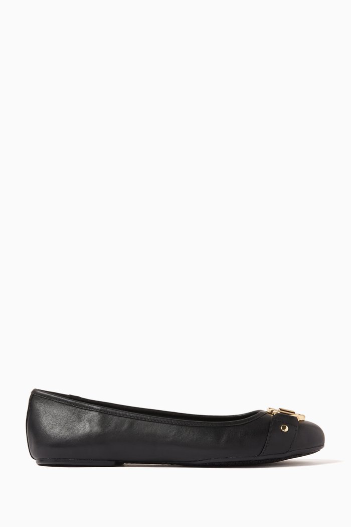 

Rory Ballet Flats in Logo Canvas, Black