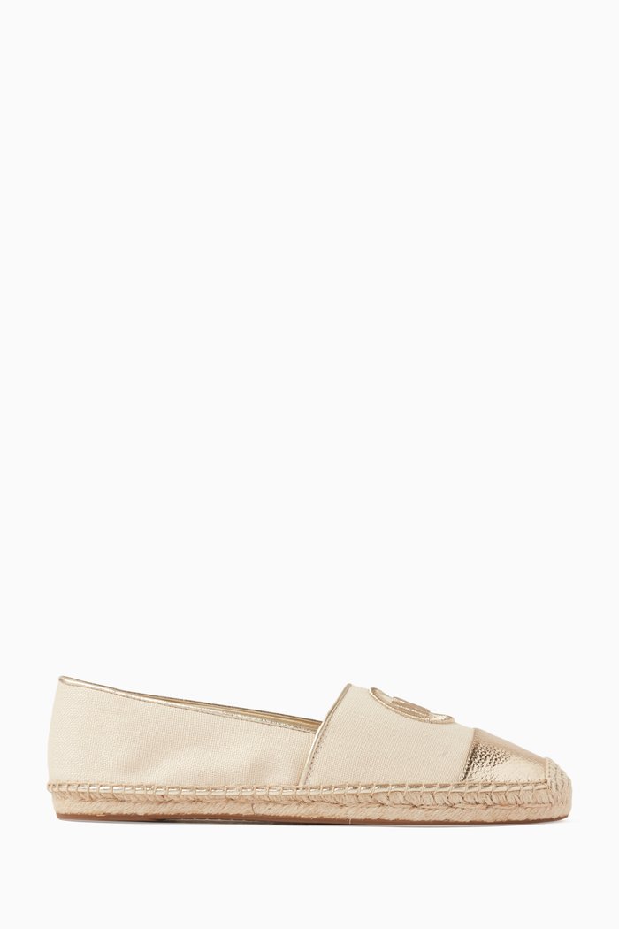 

Kendrick Toe-cap Espadrilles in Linen, Gold