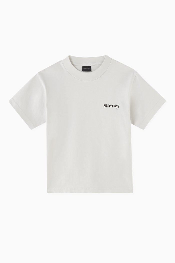 

Hand Drawn Logo T-shirt in Vintage Jersey, White