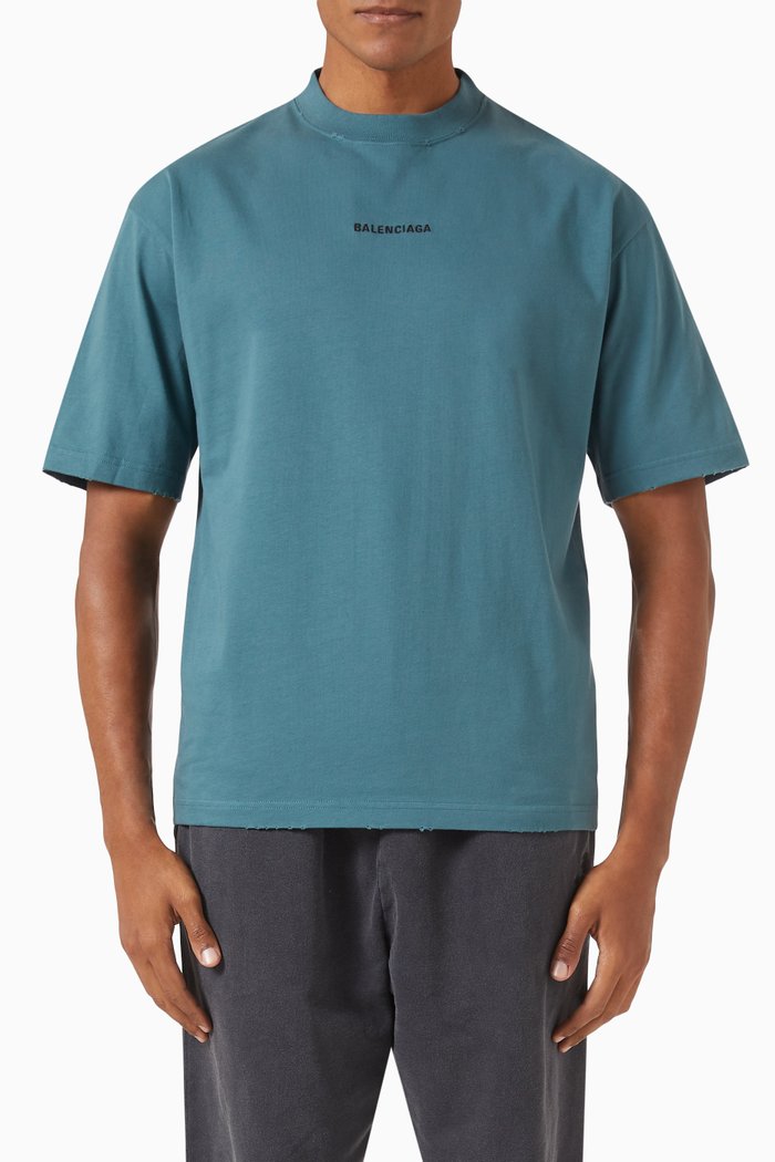 

Logo Medium Fit T-shirt in Vintage Jersey, Blue