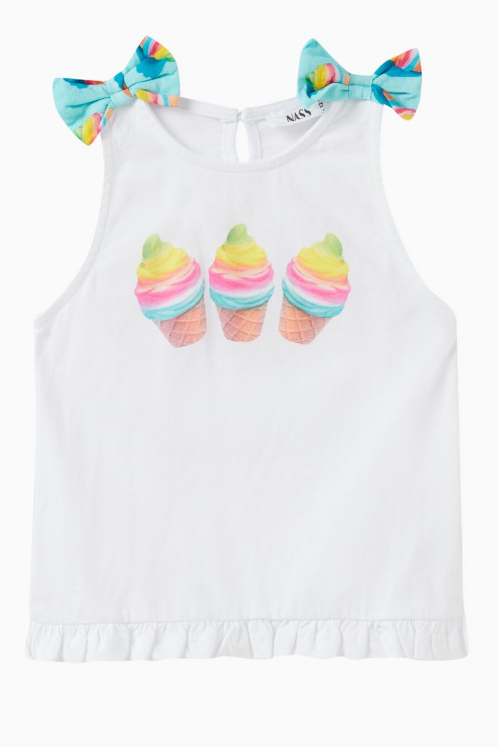 Clary Top in Cotton, White
