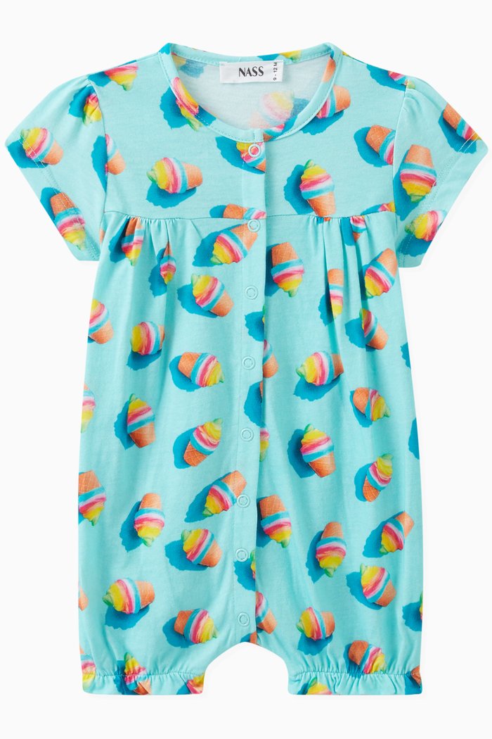 

Lola Romper in Cotton, Blue