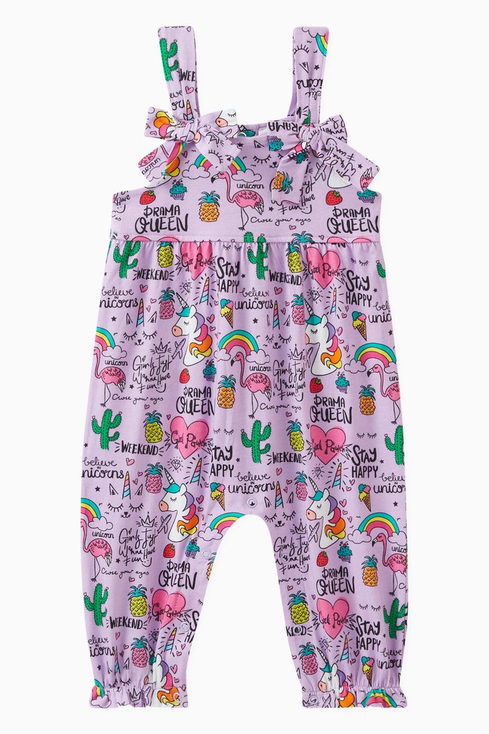 

Keri Romper in Cotton, Purple