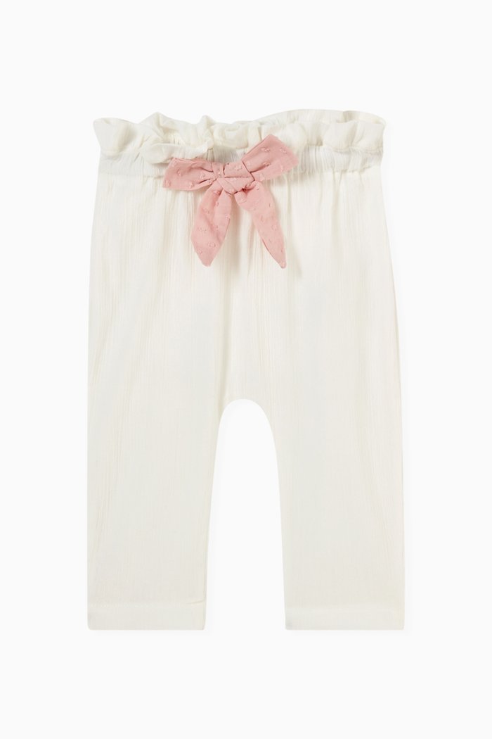 

Bow-applique Pants in Cotton, Neutral