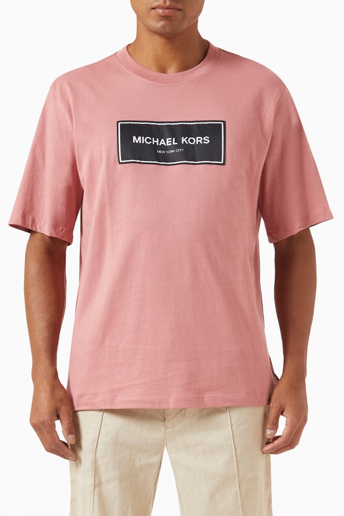 

Oversized Logo T-shirt in Cotton Jersey, Pink