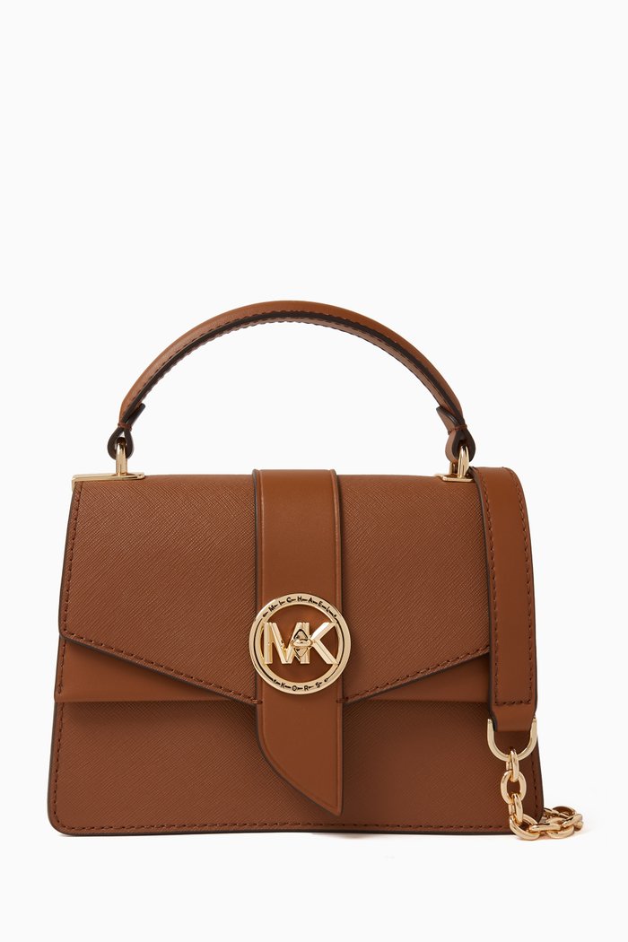 

XS Greenwich Satchel Bag in Leather, Brown