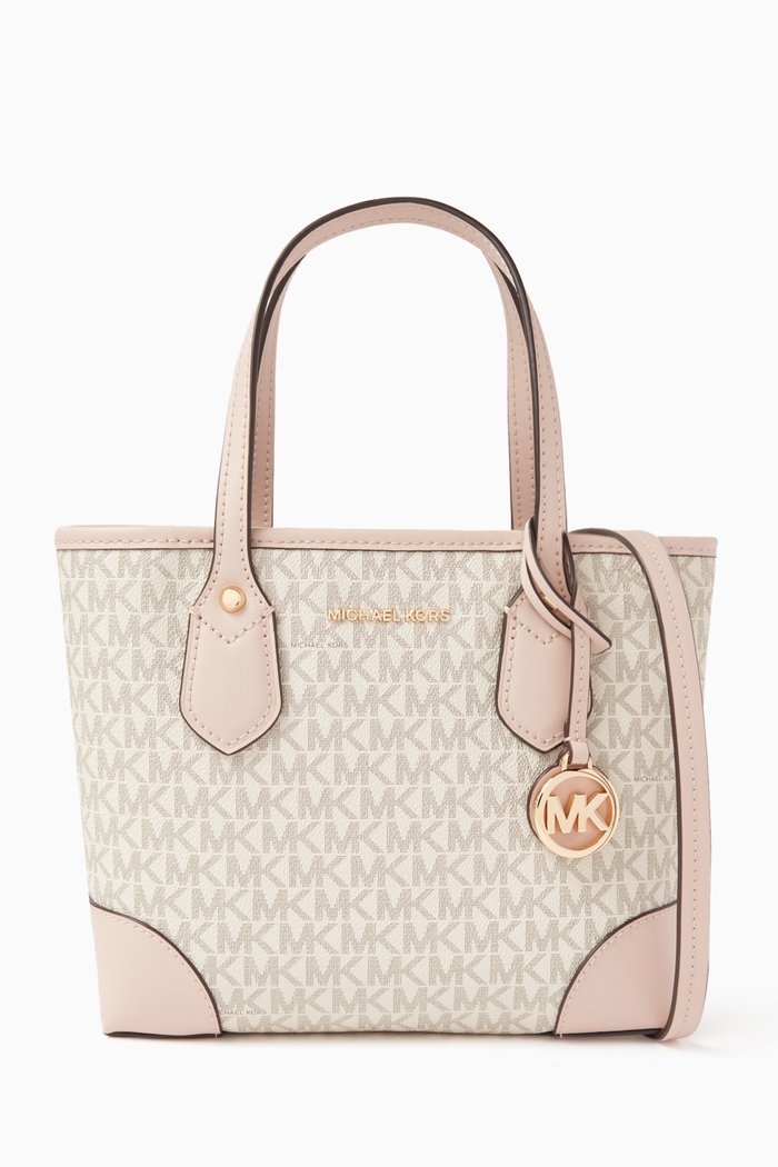 XS Eva Tote Bag in Logo Canvas, Neutral