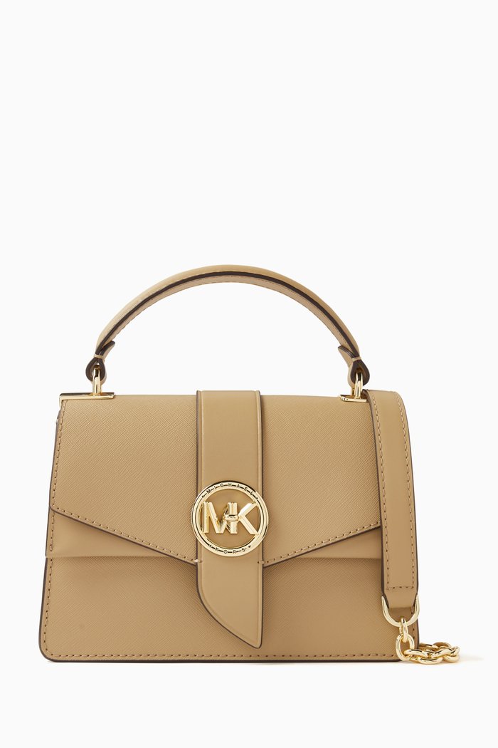 XS Greenwich Satchel Bag in Leather, Brown