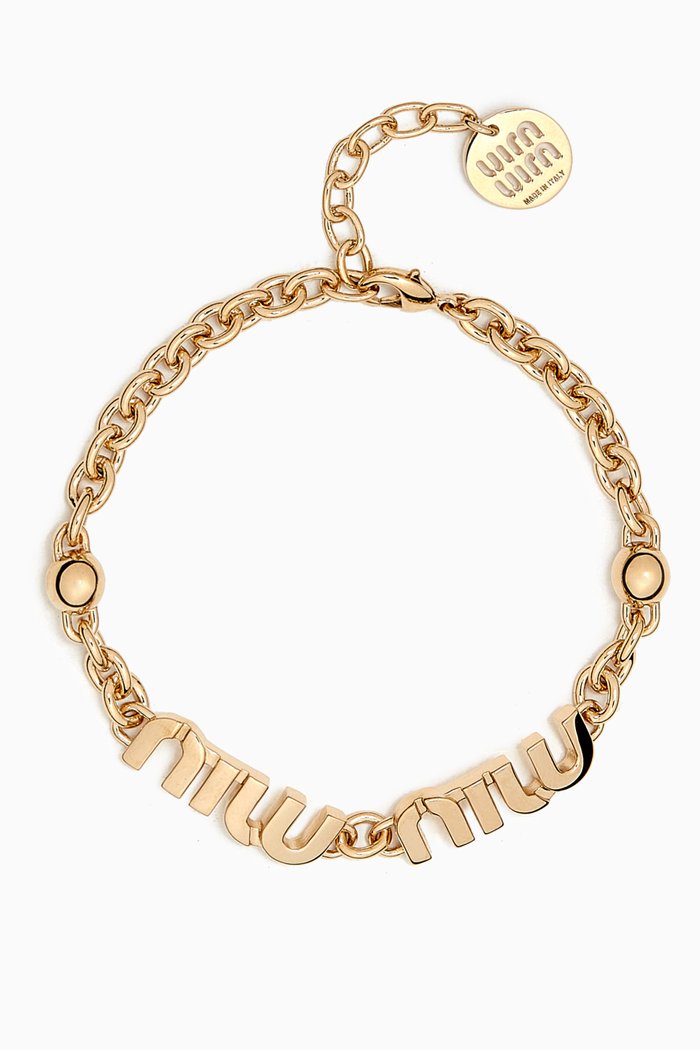 

Logo Bracelet in Metal, Gold