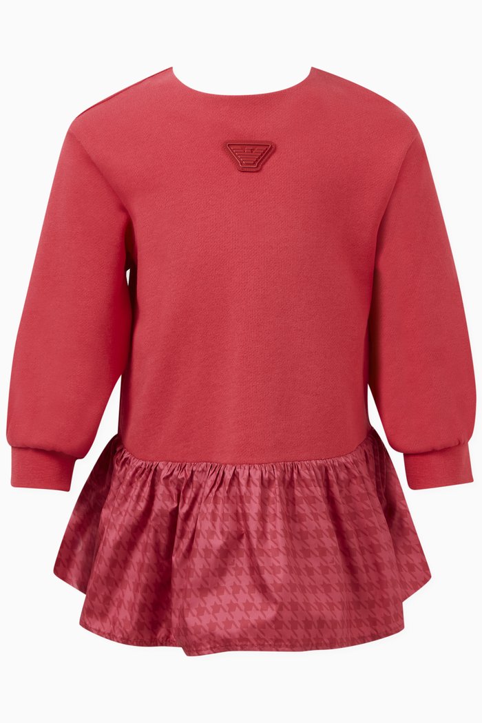 

Logo Patch Sweater Dress, Red