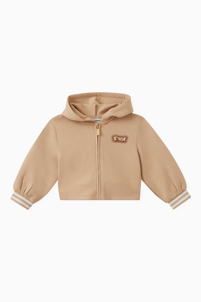 

Logo Patch Hoodie, Brown