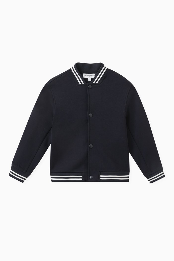 

Sweatshirt Jacket in Jersey, Blue