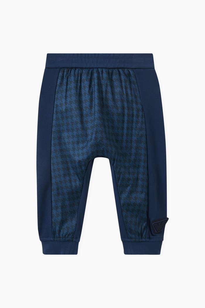 

Houndstooth Sweatpants in Cotton, Blue