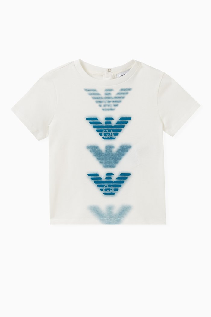 

Macro Eagle Logo T-shirt in Cotton-jersey, White