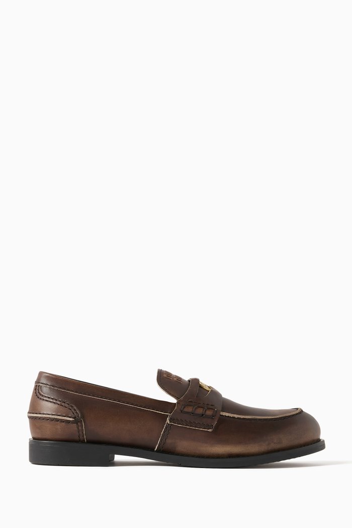 

Penny Loafers in Leather, Black