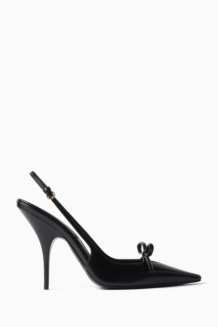 

Knot 105 Slingback Pumps in Leather, Black