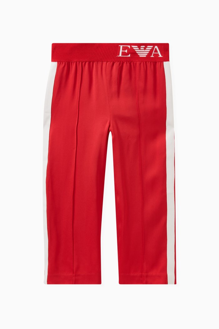 

Stripe-detail Logo Sweatpants in Cotton, Red