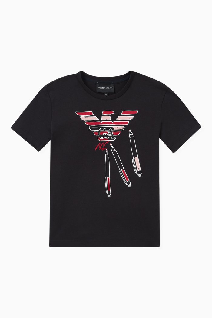 

Logo-print T-shirt in Cotton, Blue
