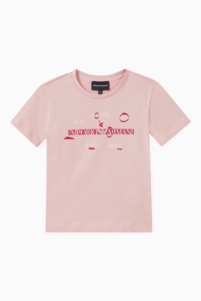 

Logo-print T-shirt in Cotton, Pink