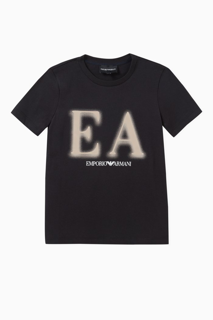 

Macro Eagle Logo T-shirt in Cotton-jersey, Blue
