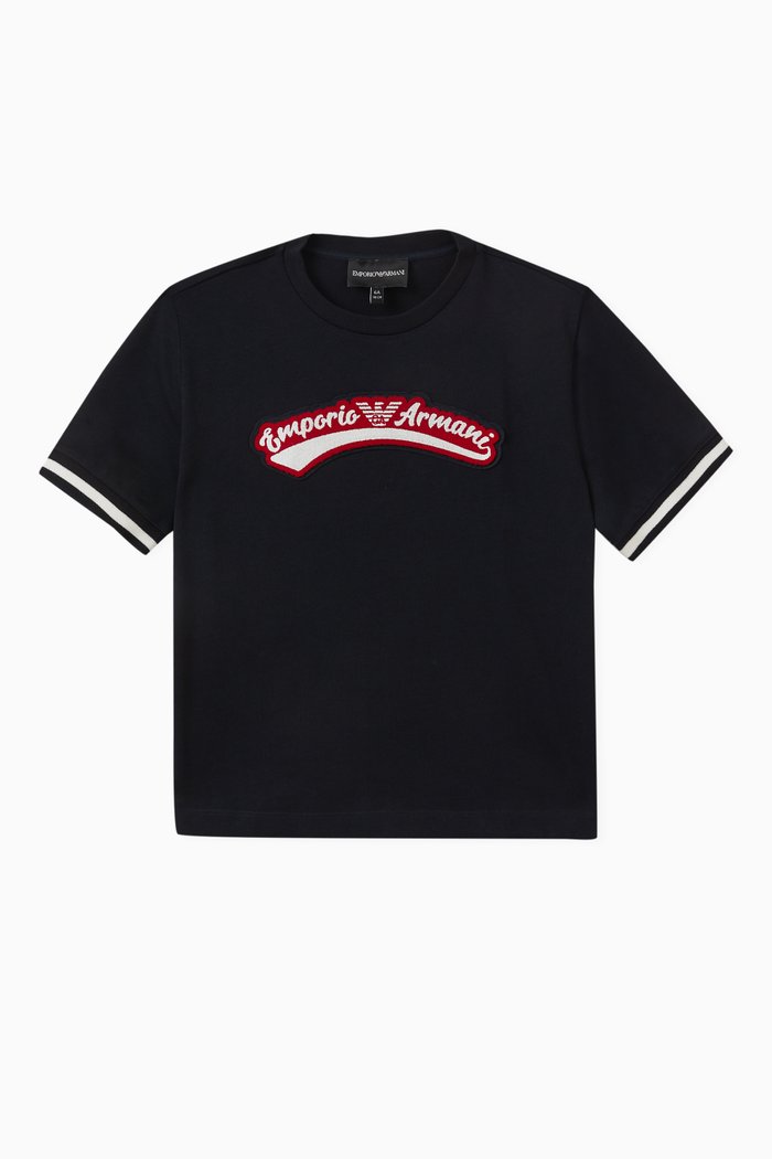 

Logo Patch T-shirt in Cotton, Blue