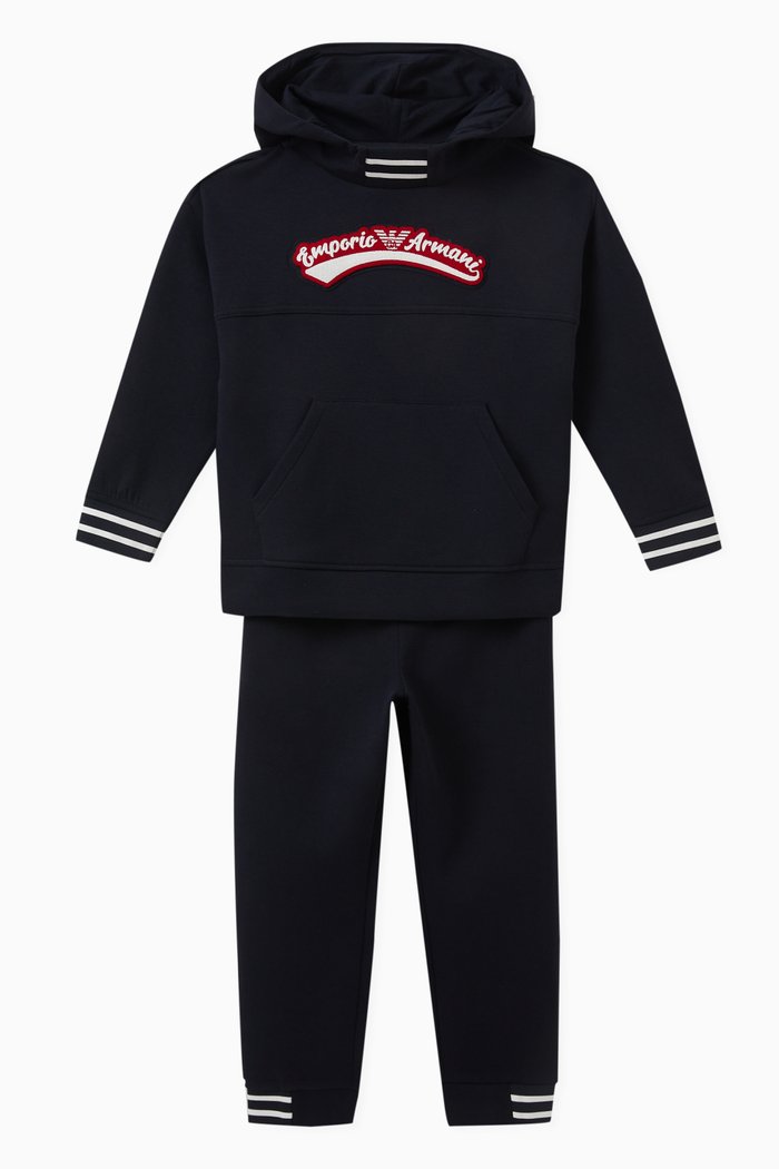 

Logo-embroidered Tracksuit in Cotton, Blue