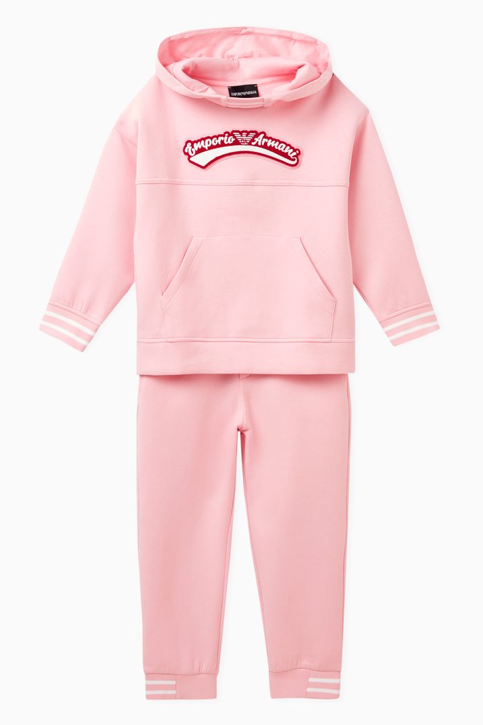 

Logo-embroidered Tracksuit in Cotton, Pink