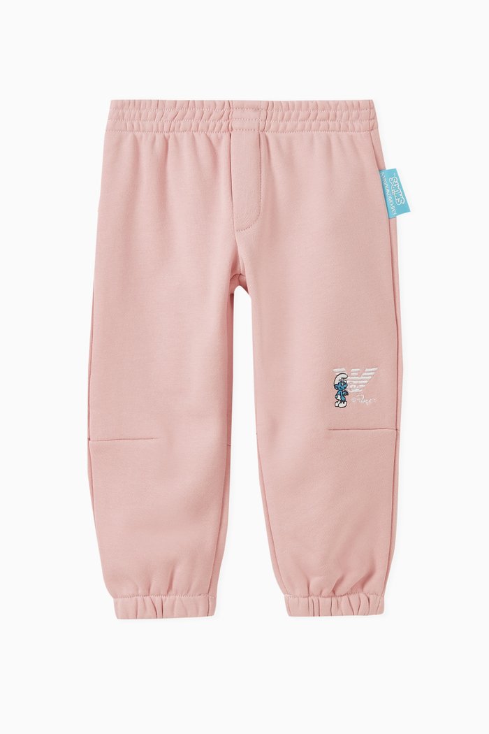 

Embroidered Joggers in Cotton-jersey, Pink